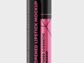 Free Lipstick Cosmetic Product Mockup