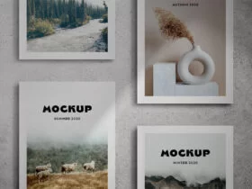 Magazine Cover Free Mockup (PSD)