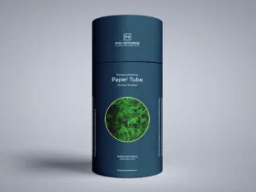 Packaging Branding Paper Tube Free Mockup