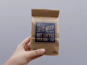 Paper Coffee Bag Free Mockup