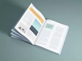 Perspective Open Magazine Free Mockup