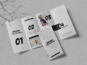 4-Fold Brochure Free Mockup (PSD)