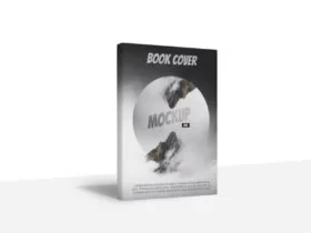 Book Cover Standing Free Mockup