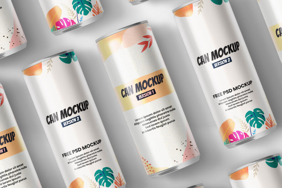 Can Packaging Free Mockup (PSD)