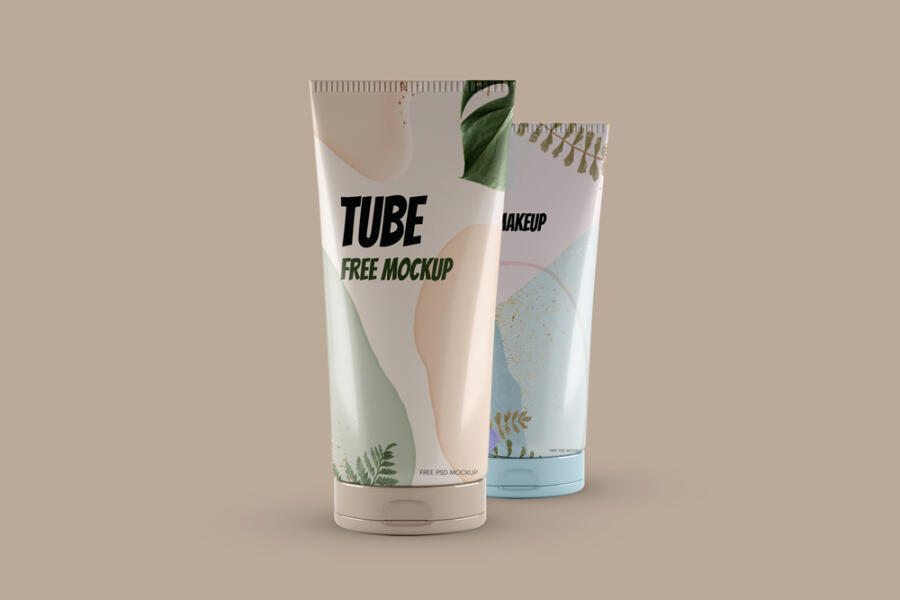 Cosmetic Tubes Packaging Free Mockup