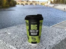 Free Big Coffee Cup Mockup