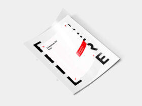 Free Letter Transparent Cover Brochure Mockup