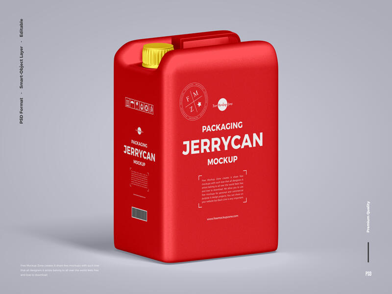 Download Free Plastic Jerrycan Bottle Mockup Freemockup