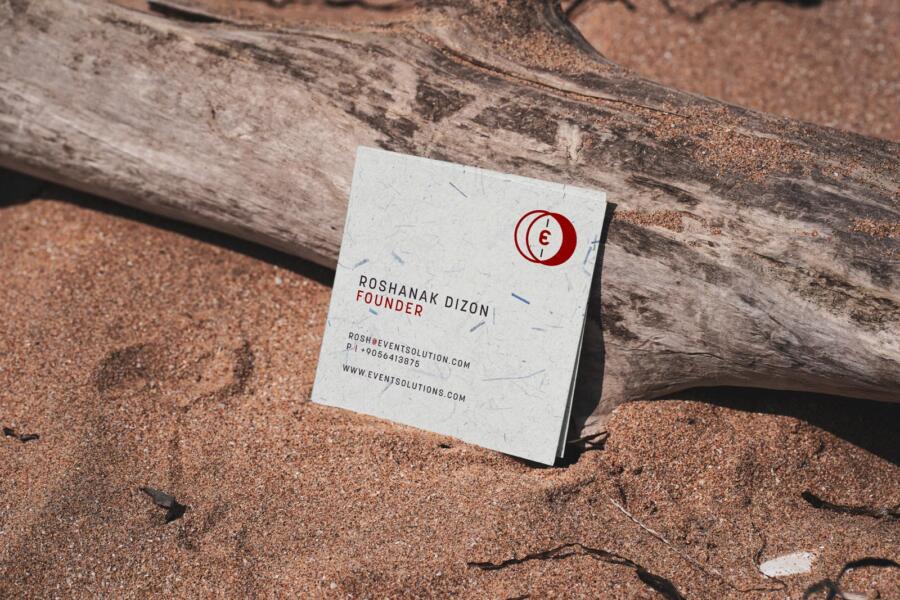 Free Square Business Card Mockup (PSD)