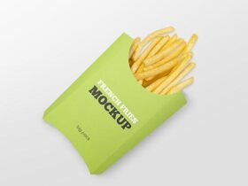 French Fries Paper Box Free Mockup