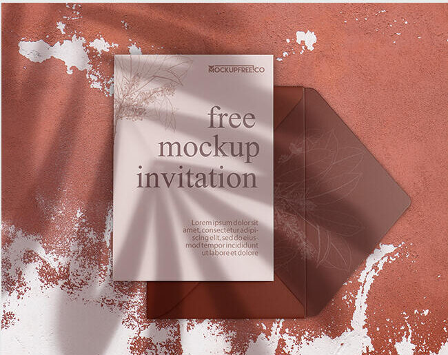 Leaflet Invitation Free Mockup