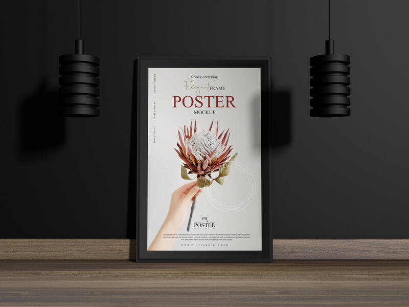 Modern Interior Elegant Frame Poster Free Mockup