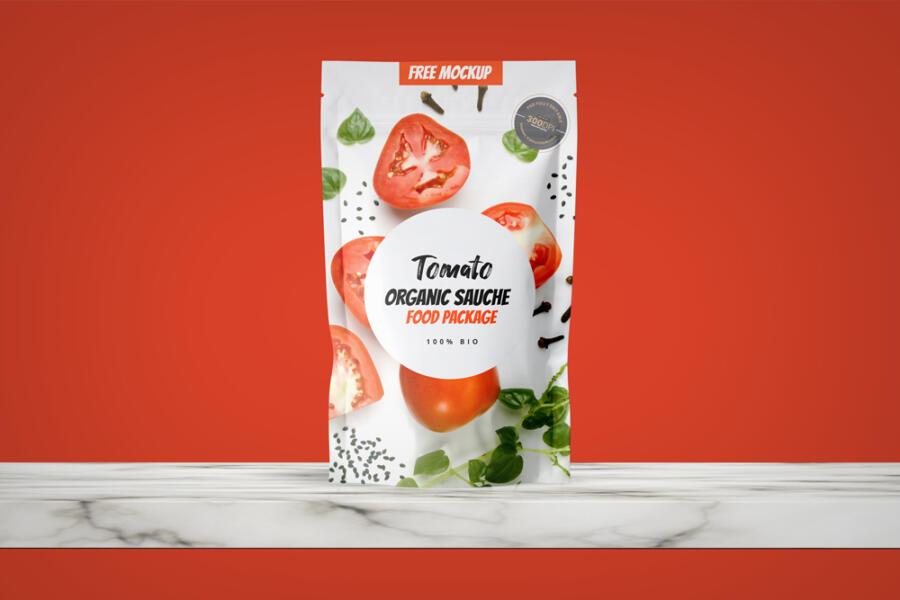 Organic Food Packaging Free Mockup