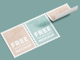 Postage Stamp Free Mockup