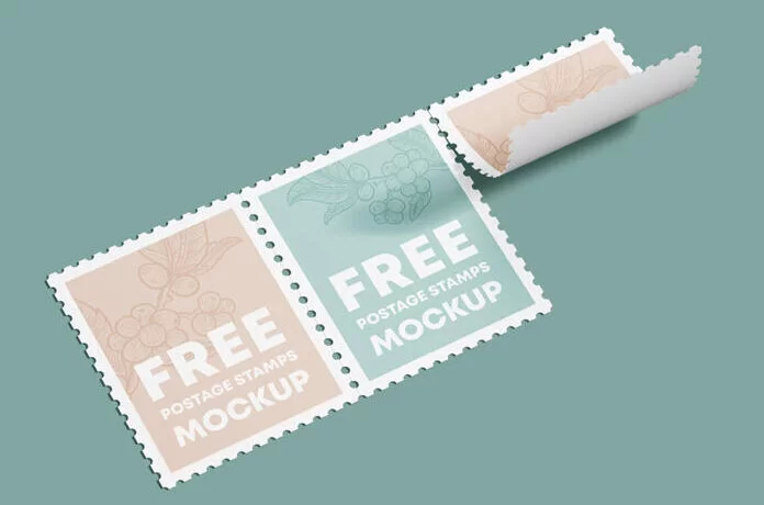 Postage Stamp Free Mockup