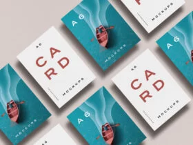 A6 Cards Free Mockup (PSD)