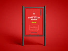 Advertising Board Banner Free Mockup
