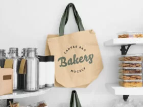 Blank Tote Canvas Bag Free Mockup
