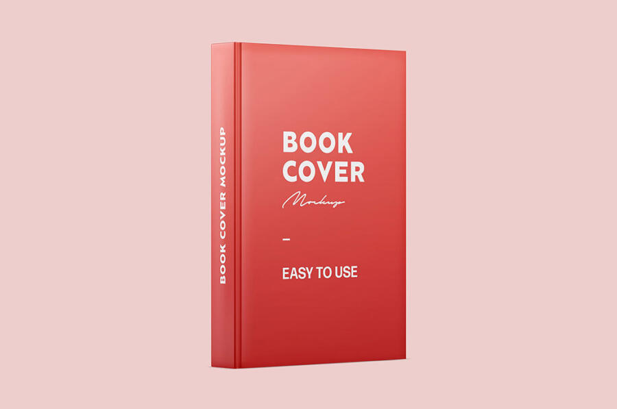 Book Spine and Cover Free Mockup
