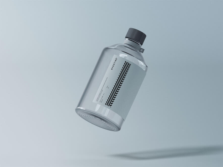 Clear Glass Medical Bottle Free Mockup