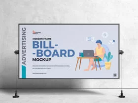 Frame Advertising Horizontal Billboard Free Mockup