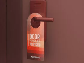 Free Door Hanger Mockup