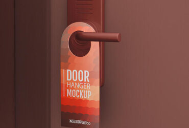 Free Door Hanger Mockup