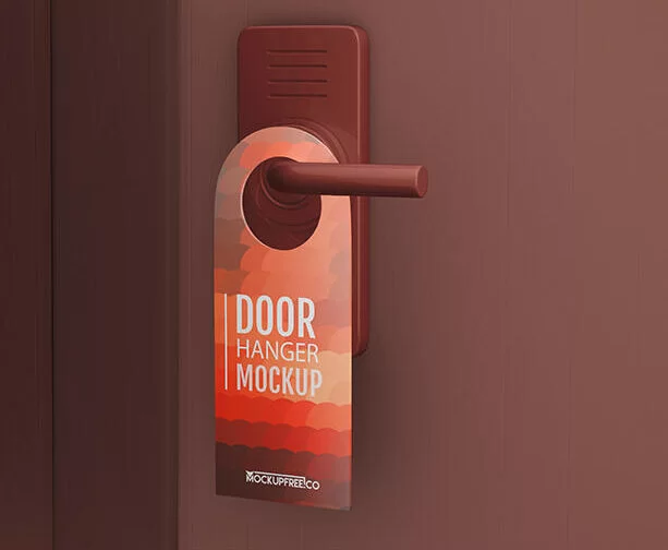 Free Door Hanger Mockup