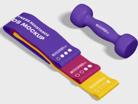 Free Fitness Resistance Bands Mockup