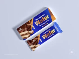 Free Wafer Chocolate Bar Packaging Mockup