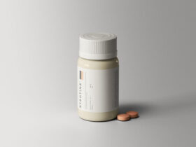 Medical Bottle Free Mockup (PSD)