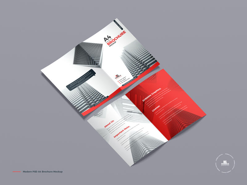 Modern PSD A4 Brochure Free Mockup