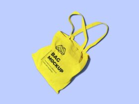 Reusable Bag Top View Free Mockup