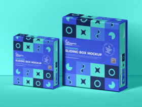 Sliding Box Packaging Free Mockup (PSD)