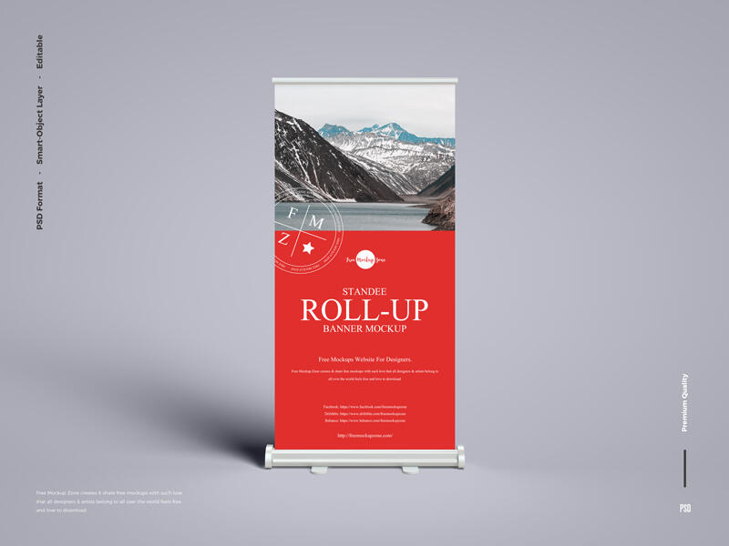 Standee Roll-Up Banner Free Mockup