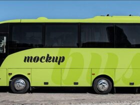 Free Bus Mockup (PSD)