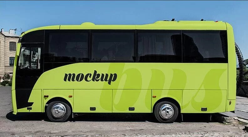Free Bus Mockup (PSD)