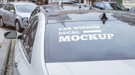 Download Free Car Window Decal Mockup - FreeMockup.net