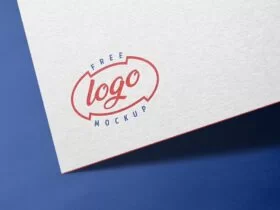 Free Paper Logo Mockup