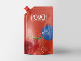 Free Spout Pouch Packaging Mockup