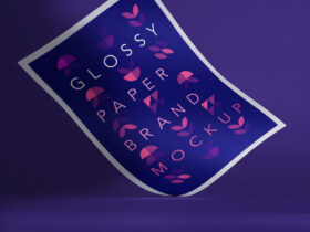 Glossy Branding Paper Free Mockup