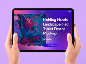 Hand Holding Tablet iPad Free Mockup