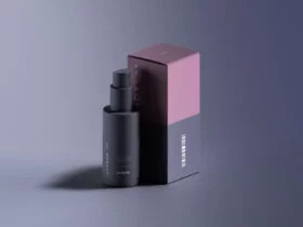 Mini Spray Bottle Packaging Free Mockup