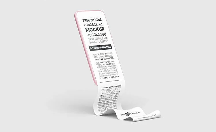 Phone Long Scroll Free Mockup