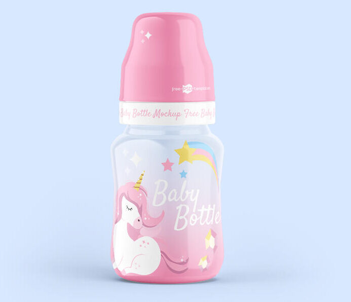 Baby Bottle Free Mockup