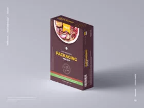 Food Brand Box Packaging Free Mockup