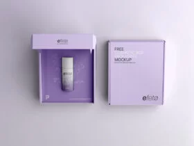 Free Cosmetic Box Packaging Mockup