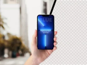 Free Holding iPhone 13 PRO Mockup
