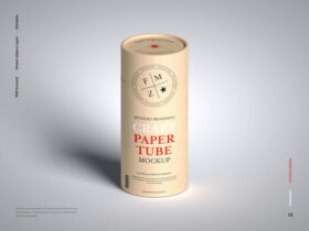 Modern Branding Craft Paper Tube Free Mockup