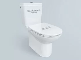 Free Toilet Bowl Mockup